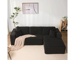 Modulaire L-Vormige Hoekbank met Chaise Longue - Roze Corduroy - Extra Diepe Zitting