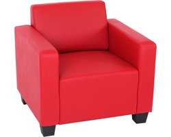 Modulaire loungestoel Lyon, kunstleer ~ rood