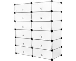 Modulaire opbergkast met 12 deuren voor kleding en speelgoed
