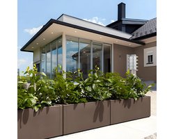 Modulaire Rechthoekige Bloembak voor Binnen en Buiten | Gemaakt van Gerecycled Materiaal | Inclusief Drainageplaat