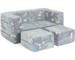 Modulaire Speelbank voor Kinderen – Oplichtende Peuterbank – Afneembare & Wasbare Flanellen Hoes – Kinderbank voor Speelkamer & Kinderkamer