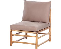 Modulaire Tuinstoel - Buitenfauteuil Zitmodule - Ontspannen Buiten - Duurzaam Bamboe - 55x67x80 cm - Bruin