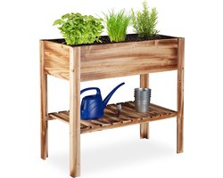 moestuinbak op poten - opbergruimte - 80 x 88 x 43,5 cm - buiten - hout