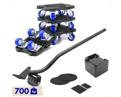 Moeve Meubelroller - Stevig en handig voor zware meubels - Meubeltransporter - 9 delige Transporthulp - Draagvermogen 700kg - Transportroller - Meubelhondje - Meubelverplaatser