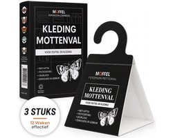 Moffel® 3 Stuks Mottenval Kledingmotten - Geurloos Geen Gif - Feromoonvallen - Kleding Mottenval - Mottenpapier - Mottenballen Kledingkast