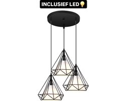 Mogi Products – Hanglampen– Plafondlampen– Industriële Hanglamp– Inclusief 3 Led Lampen