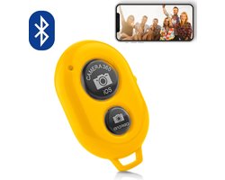 MOJOGEAR Bluetooth remote shutter - Afstandsbediening voor smartphone camera — Compatibel met Android / iOS / Windows Phone – Geel