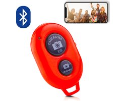 MOJOGEAR Bluetooth remote shutter - Afstandsbediening voor smartphone camera — Compatibel met Android/iOS/Microsoft – Rood