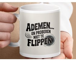 Mok Ademen En Proberen Niet Te Flippen, Grappige Mok, Ontspannen Cadeau, Geestige Mok, Stress Vrije Mok, Trendy Cadeau, Unieke Mok