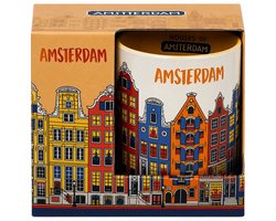 Mok Amsterdam kleurrijk in verpakking - Mok / beker voor koffie - Holland souvenir