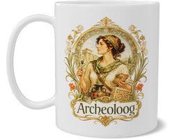 Mok Archeoloog - Cadeau voor archeologie student of professor - Art Nouveau stijl