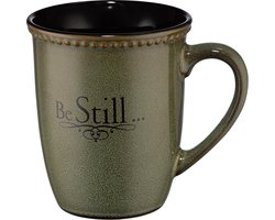 Mok Be still and know - Groen  - 384 ml
