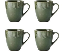 Mok, Beker, Set van 4 Stuks, 0.42 L, Groen, Keramiek - Mikasa | Jardin