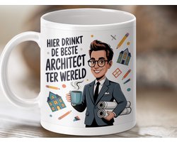 Mok Beste Architect ter Wereld, Architect Koffiemok, Grappige Architect Cadeau, Koffie Mok voor Architecten, Nieuwe woning mok