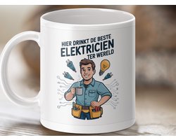 Mok Beste Elektricien, Grappige Elektrische Mok, Elektrisch Cadeau, Elektricien Cadeau Idee, Koffie Mok, Elektrisch Bedrijf