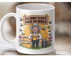 Mok - Beste Imker ter Wereld, Funny Imker Mok, Bijen Liefhebber Cadeau, Koffiemok, Thee Mok, Cadeau voor Imker, Persoonlijk cadeau
