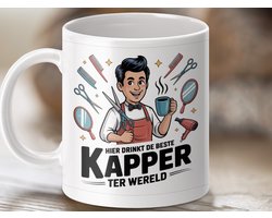 Mok - Beste Kapper ter Wereld, Leuk Cadeau voor een Kapper, Kappersmok, Kapper Cadeau, Kappersbenodigdheden, Grappige Mok