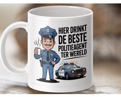 Mok Beste Politieagent, Politieauto Beker, Koffie Politie, Grappige Politie Mok, Politie Cadeau, Beker Politieagent Ter Wereld