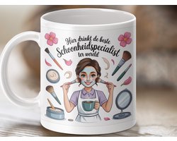 Mok Beste Schoonheidsspecialist, Wereld Specialist Mug, Cosmetica Mok, Beauty Mug, Cadeau voor Specialist, Make-up Art Mugs