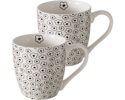 Mok Blomara bloem beige set van 2