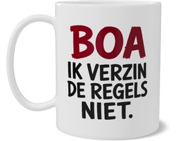 Mok BOA Ik Verzin De Regels Niet Handhaver Humor Cadeau Koffiemok Dubbelzijdig Bedrukt Buitengewoon Opsporingsambtenaar Werkplek Beker