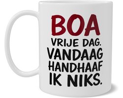 Mok BOA Vrije Dag Vandaag Handhaaf Ik Niks Handhaving Humor Cadeau Koffiemok Dubbelzijdig Bedrukt Grappige Beker Vrije Tijd Handhaver
