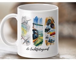 Mok 'de luchtfotograaf' Design, Helikopter and Fotografie Mug, Unieke Cadeau Idee, Luchtvaart Fan Mok, Cadeau Voor Fotografen