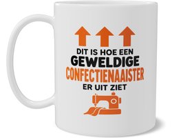 Mok Dit Is Hoe Een Geweldige Confectienaaister Er Uit Ziet Cadeau Mode Textiel Beroep Beker met Naaimachine Dubbelzijdig Bedrukt