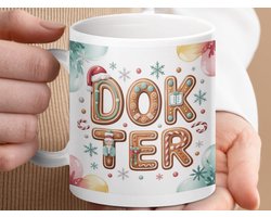 Mok Dokter Kerst Koekjes Mok, Feestdagen Beker, Geneeskunde Cadeau, Unieke Kerstcadeaus, Kerst Kousenvuller, Arts Waardering