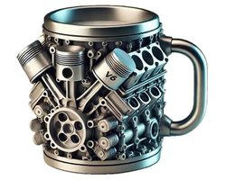 Mok, drinkbeker van roestvrij staal. Woondecoratie.