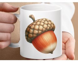 Mok Eikel Mug, Herfst Thema Koffiekop, Bos Decor Mok, Natuur Geinspireerde Thee Mok, Eikel Kunst Cadeau Idee, Herfst seizoensgebonden