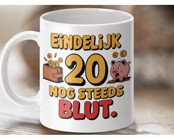 Mok Eindelijk 20 Nog Steeds Blut, Verjaardagscadeau, Twintig, Grappige Mok, Leuke Cadeau Ideeën, Feest, Unieke Mok, Persoonlijk Cadeau