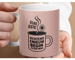 Mok Elke Eerste Ochtend Nieuw Begin, Koffiemok, Thee Mok, Cadeau Mok, Inspirerende Spreuk, Goede Morgen, Unieke Mok Design