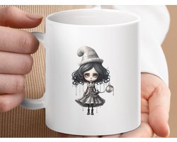 Mok, Emo Kerstpop Mug, Alternatieve Kerst Mug, Goth Kerst Mug, Unieke Koffiemok, Cadeau Idee, Kerstcadeau, Gothic Pop Art Mug