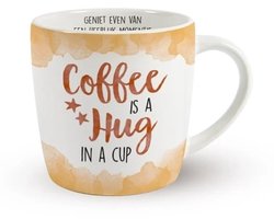 Mok - Enjoy - Coffee is a hug in a cup - Met binnentekst