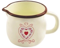 Mok Geëmailleerde Beige TONCA 1,2 l - Koffiemok - Theebeker - Koffie - Beker