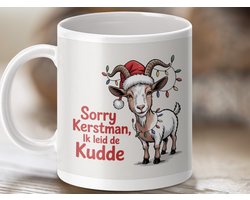 Mok Geit Kerstman Kerstverlichting, Sorry Kerstman mok, Grappige Kerstmok, Kerst Geit Cadeau, Nieuwigheid Koffiemok
