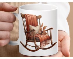 Mok Herfst Schommelstoel, Gezellige Herfst Mok, Vintage Stoel Mok, Herfstbladeren Thee Kop, Natuurlijk geïnspireerde Mok, Koffiemok