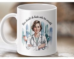 Mok Hier Drinkt de Beste Arts ter Wereld, Medische Beroep Mok, Dokter Mok, Medisch Cadeau, Arts Geschenken, Zuster Mok, Arts Cadeau Idee
