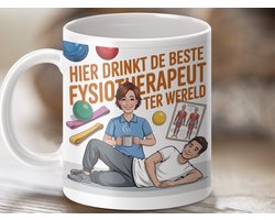 Mok Hier Drinkt de Beste Fysiotherapeut ter Wereld, Beker voor Fysiotherapeut, Cadeau voor Fysio, Fysiotherapie Mok, Nieuwe baan cadeau