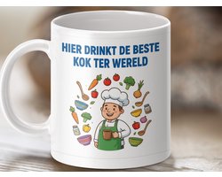 Mok Hier Drinkt de Beste Kok Ter Wereld, Chef Kok Mug, Grappige Koks Cadeau, Koken Mok, Professionele Kok, Wereld Beste Kok