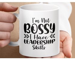 Mok I am Not Bossy, Funny Leadership Skills Mug, Gift for Leader, Boss Lady Mug, Sarcastic Mug, Inspirational Mug, Quote Coffee Mug, Girl