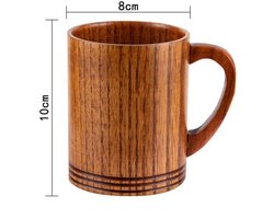 Mok - Inhoud ca. 280 ml - Geschikt voor gebruik in restaurants en thuis - 8*8*10 cm - Bruin - 1 stuk