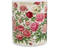 Mok Klassiek Botanisch Bloempatroon - Vintage Rozen en Pioenrozen Panorama - Luxe Antieke Stijl - Stijlvol Moederdag Cadeau voor Bloemenfan