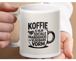 Mok koffie is mijn sociale vaardigheid, grappige koffiemok, koffie cadeau, koffie liefhebber mok, humor mok