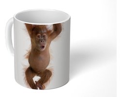 Mok - Koffiemok - Aap - Dieren - Kinderen - Orang Oetan - Jongetjes - Meisjes - Mokken - 350 ML - Beker - Koffiemokken - Theemok