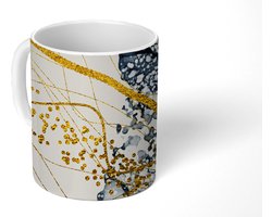 Mok - Koffiemok - Abstract - Goud - Natuur - Kunst - Mokken - 350 ML - Beker - Koffiemokken - Theemok