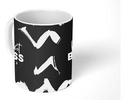 Mok - Koffiemok - 'Best boss ever' - Spreuken - Quotes - Lijnen - Mokken - 350 ML - Beker - Koffiemokken - Theemok - Mok met tekst
