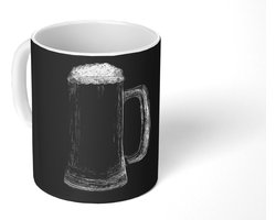 Mok - Koffiemok - Bierpul - Schuim - Krijttekening - Mokken - 350 ML - Beker - Koffiemokken - Theemok