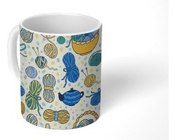 Mok - Koffiemok - Breien - Patronen - Wol - Mokken - 350 ML - Beker - Koffiemokken - Theemok